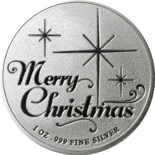 1 oz Silver Round Nativity Scene Merry Christmas (.999 Fine) (2)