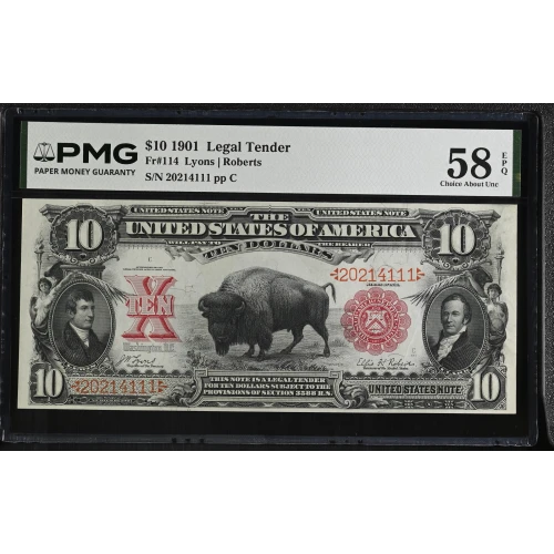 $10  Small Red, scalloped Legal Tender Issues 114 (2)