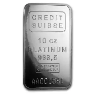 10oz Credit Suisse Platinum Bar