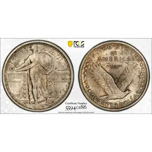 1917-D 25C Type 1, FH (2)