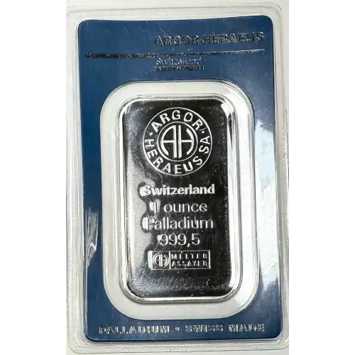 1oz Heraeus Palladium Bar