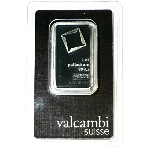 1oz Valcambi Palladium Minted Bar