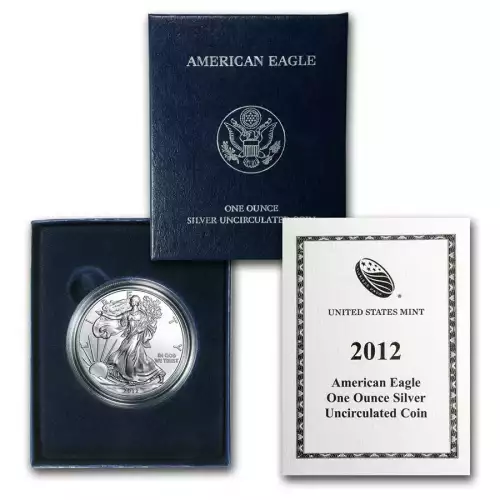 2012-W 1 oz Burnished American Silver Eagle (w/Box & COA) 