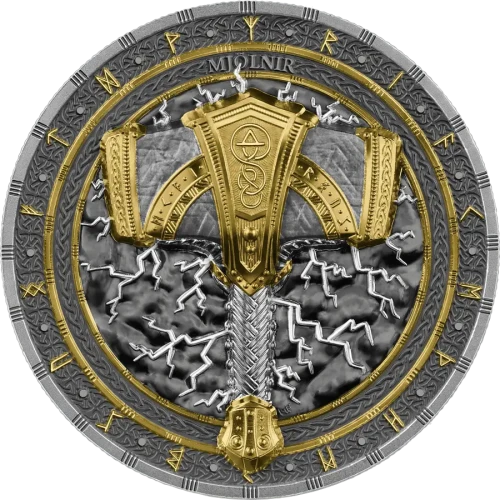 2025 2 oz Artefacts: Mjölnir Silver Coin (3)
