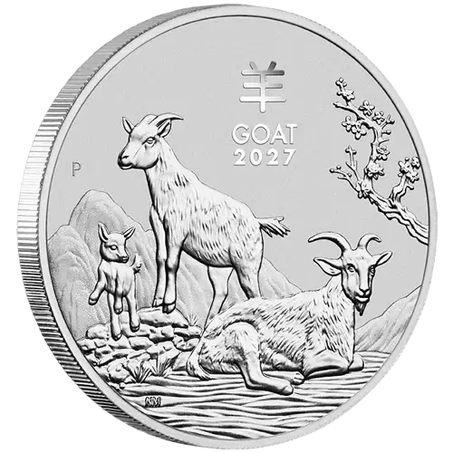 2027 1/2 oz Australian Perth Mint Silver Lunar Series III: Year of the Goat