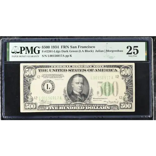 $500 1934  High Denomination Notes 2201-L