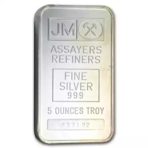 5oz Johnson Matthey Silver Bar