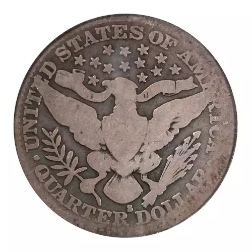 Quarter Dollars---Barber or Liberty Head (4)