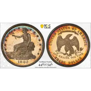 1882 Silver Dollars Trade Dollars PCGS PR-64   Cameo