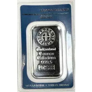 1oz Heraeus Palladium Bar